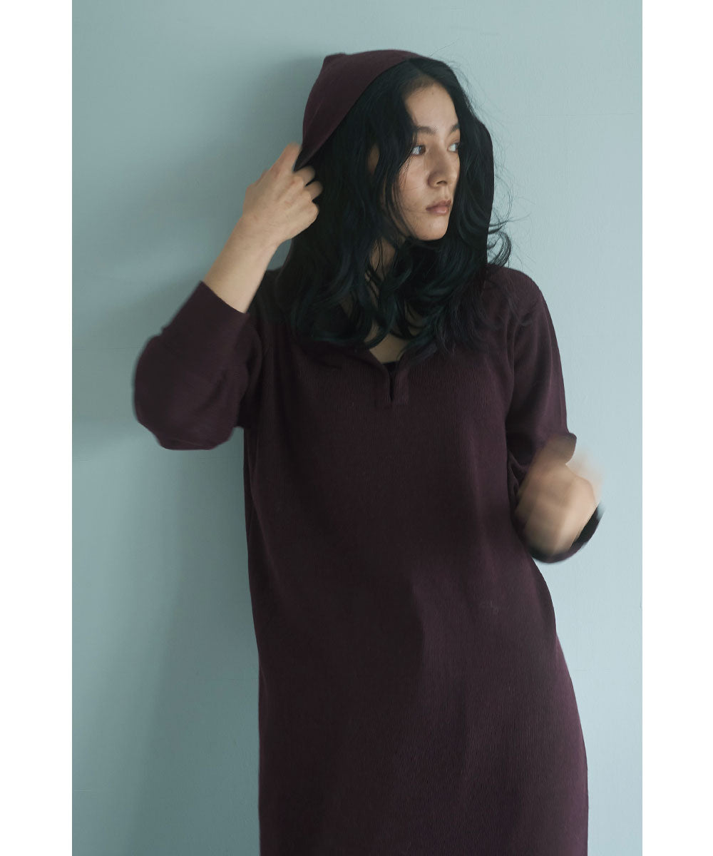 マージュール marjour HOODED KNIT ONEPIECE （BROWN） BROWN