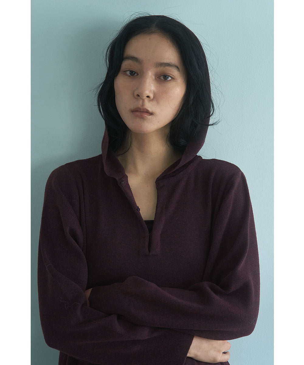 マージュール marjour HOODED KNIT ONEPIECE （BROWN） BROWN