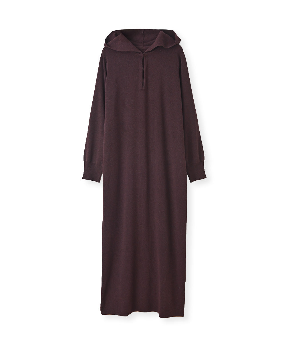 マージュール marjour HOODED KNIT ONEPIECE （BROWN） BROWN