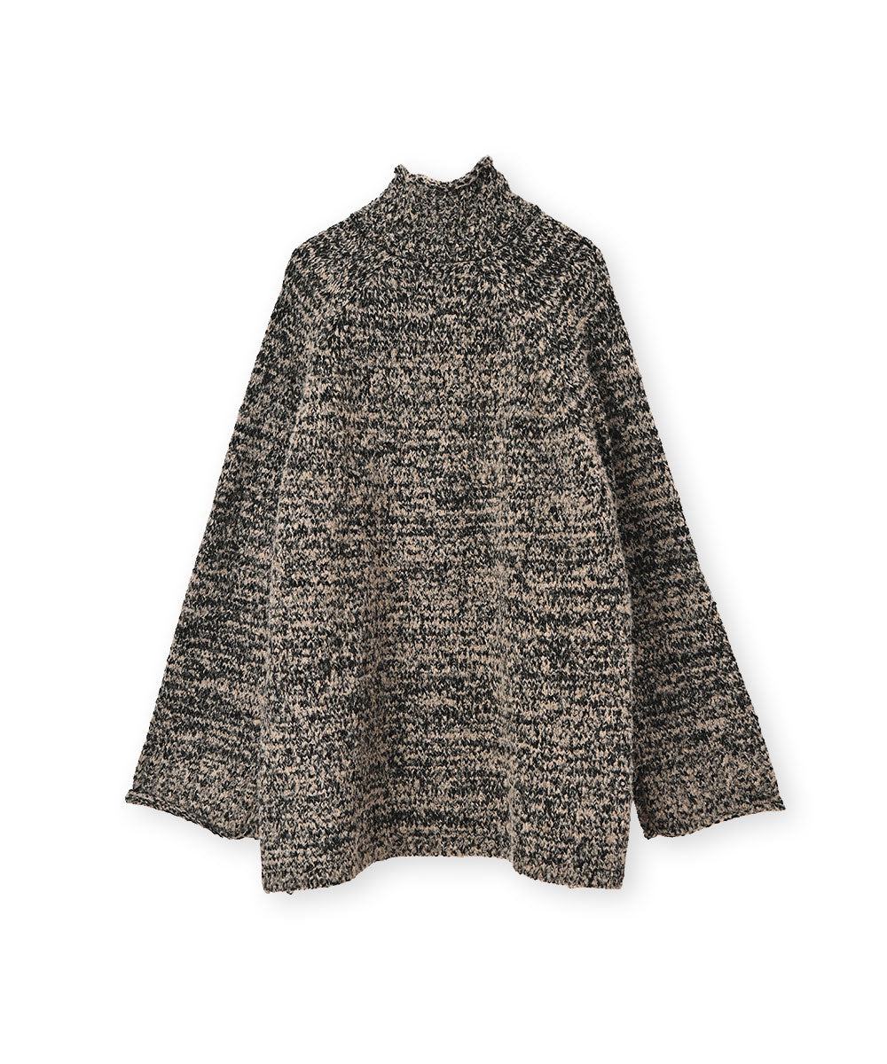 マージュール marjour MELANGE BOTTLE NECK KNIT （MOCHA） MOCHA