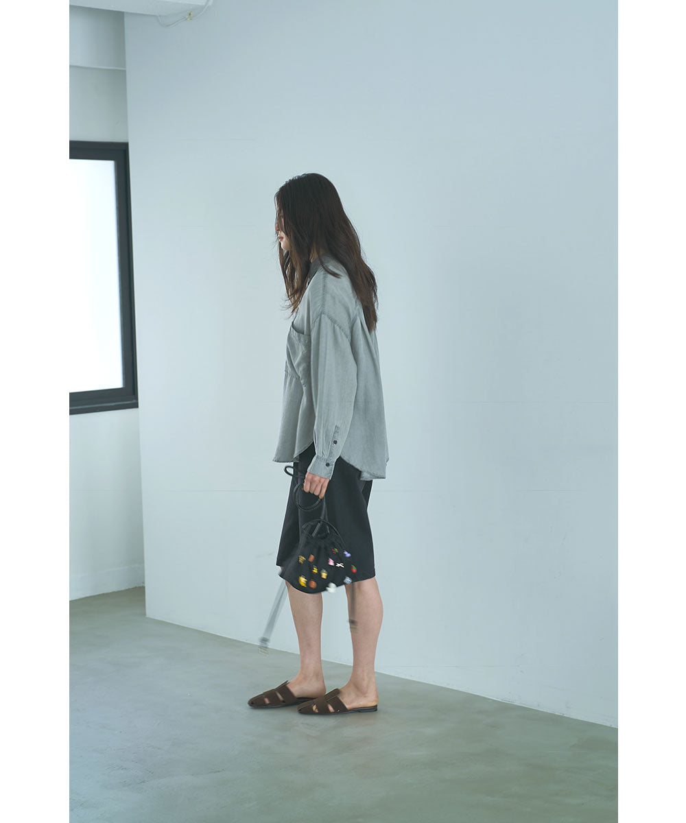 マージュール marjour RELAX DENIM SHIRT （GRAY） GRAY