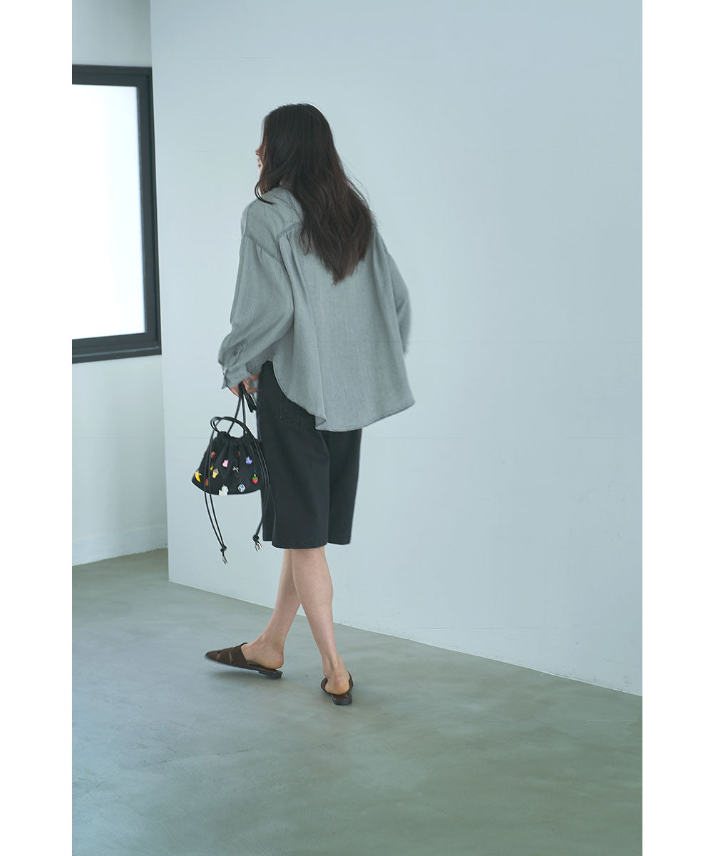 マージュール marjour RELAX DENIM SHIRT （GRAY） GRAY