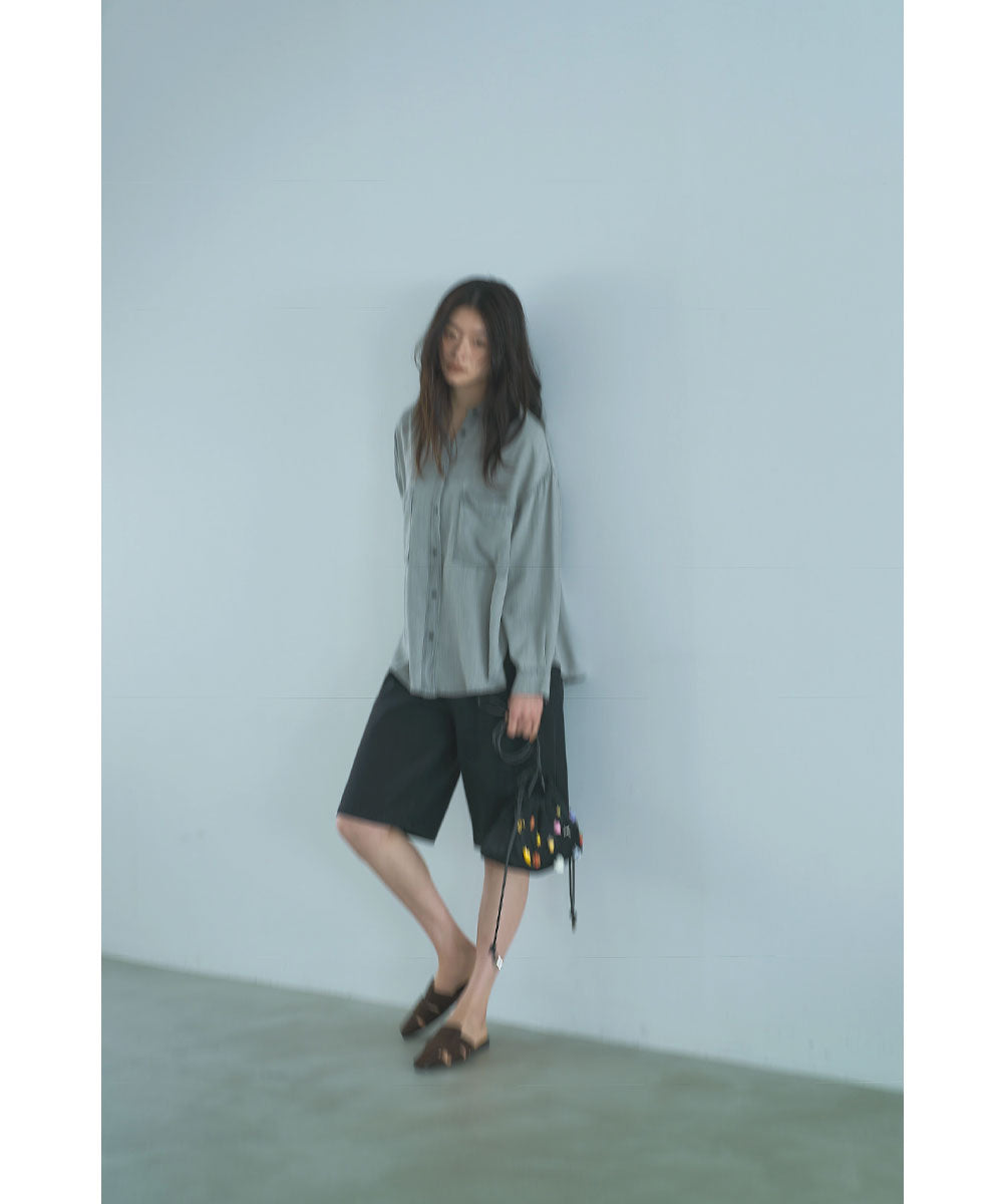 マージュール marjour RELAX DENIM SHIRT （GRAY） GRAY
