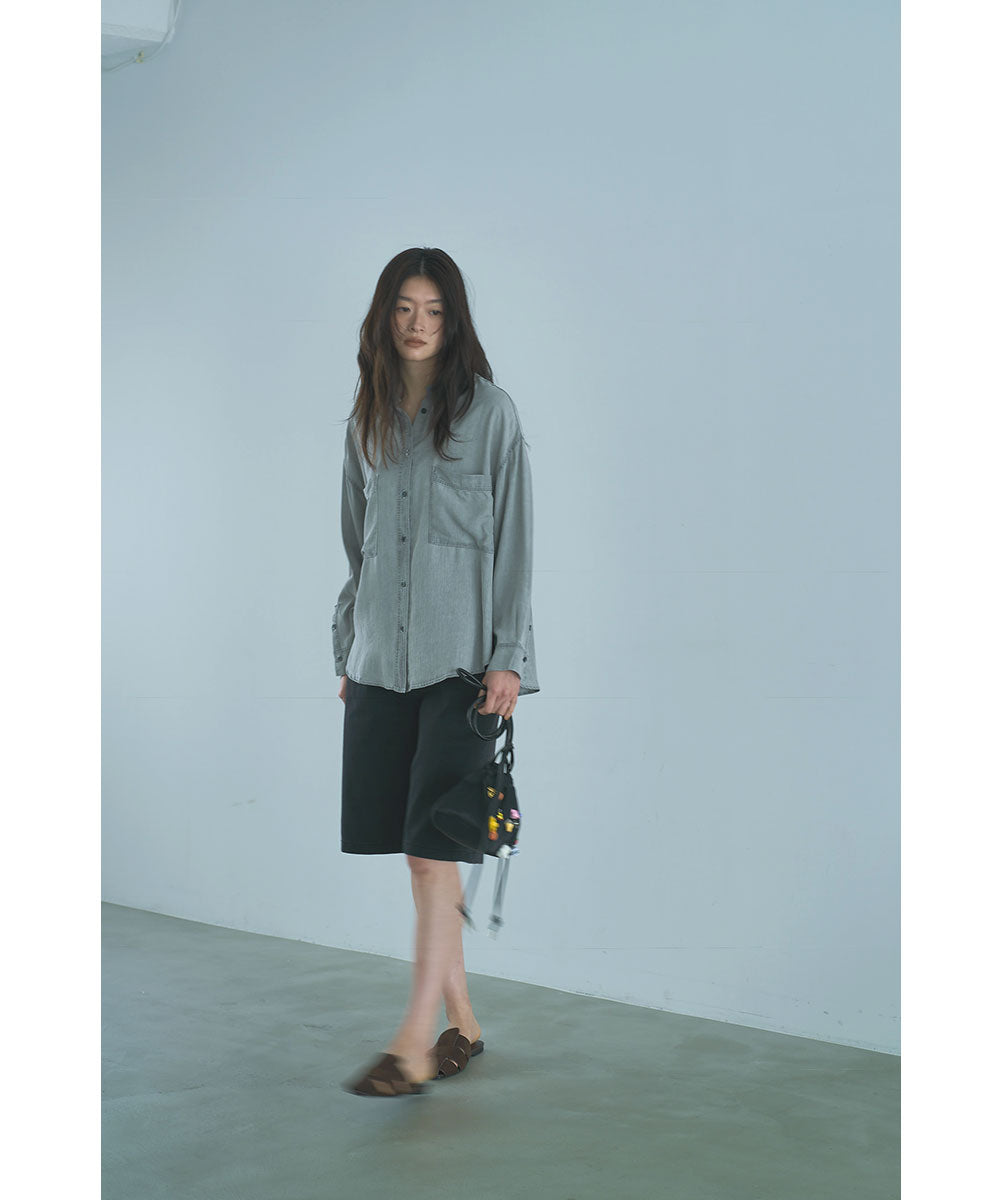 マージュール marjour RELAX DENIM SHIRT （GRAY） GRAY