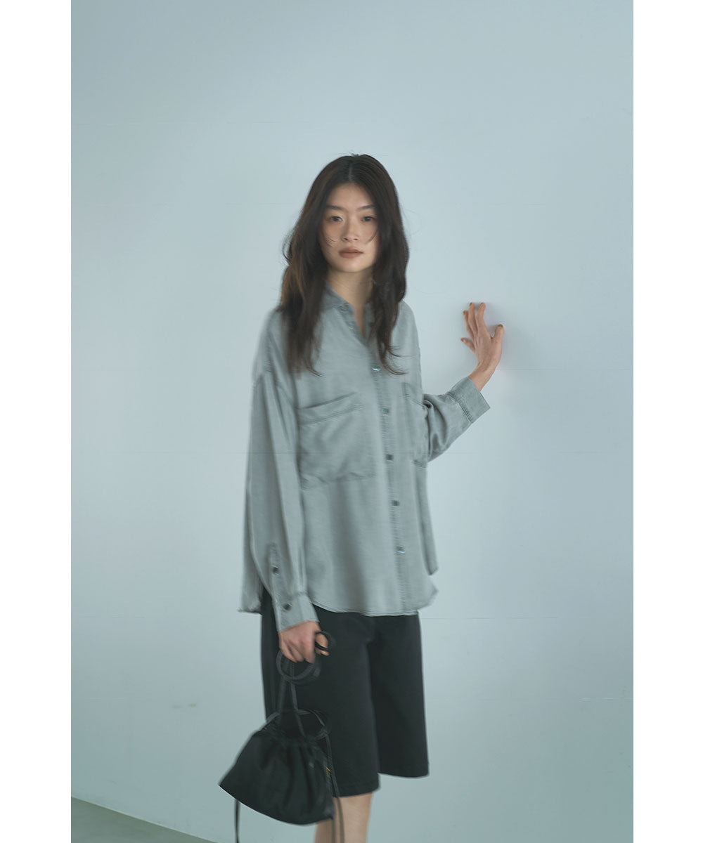 マージュール marjour RELAX DENIM SHIRT （GRAY） GRAY