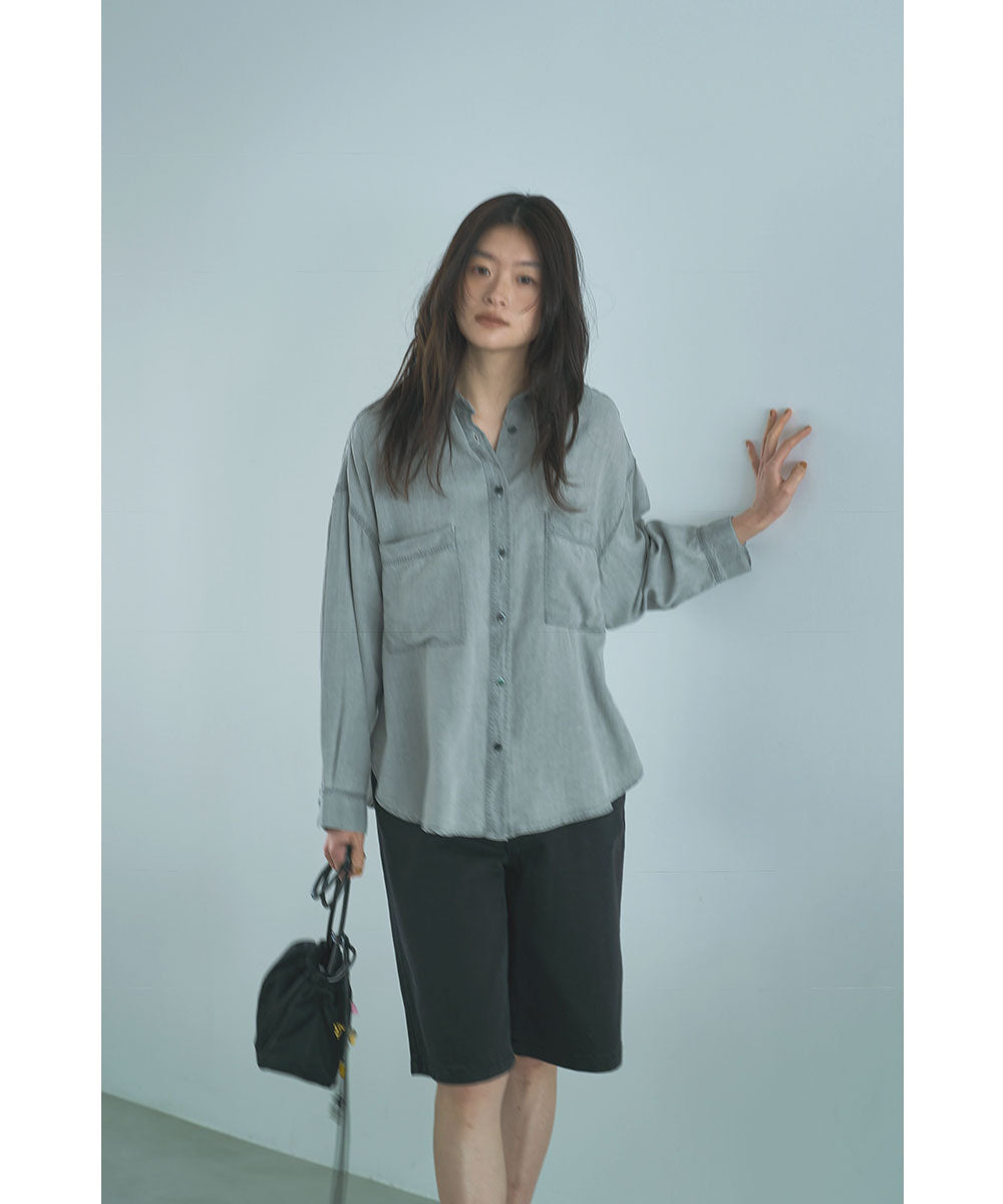 マージュール marjour RELAX DENIM SHIRT （GRAY） GRAY