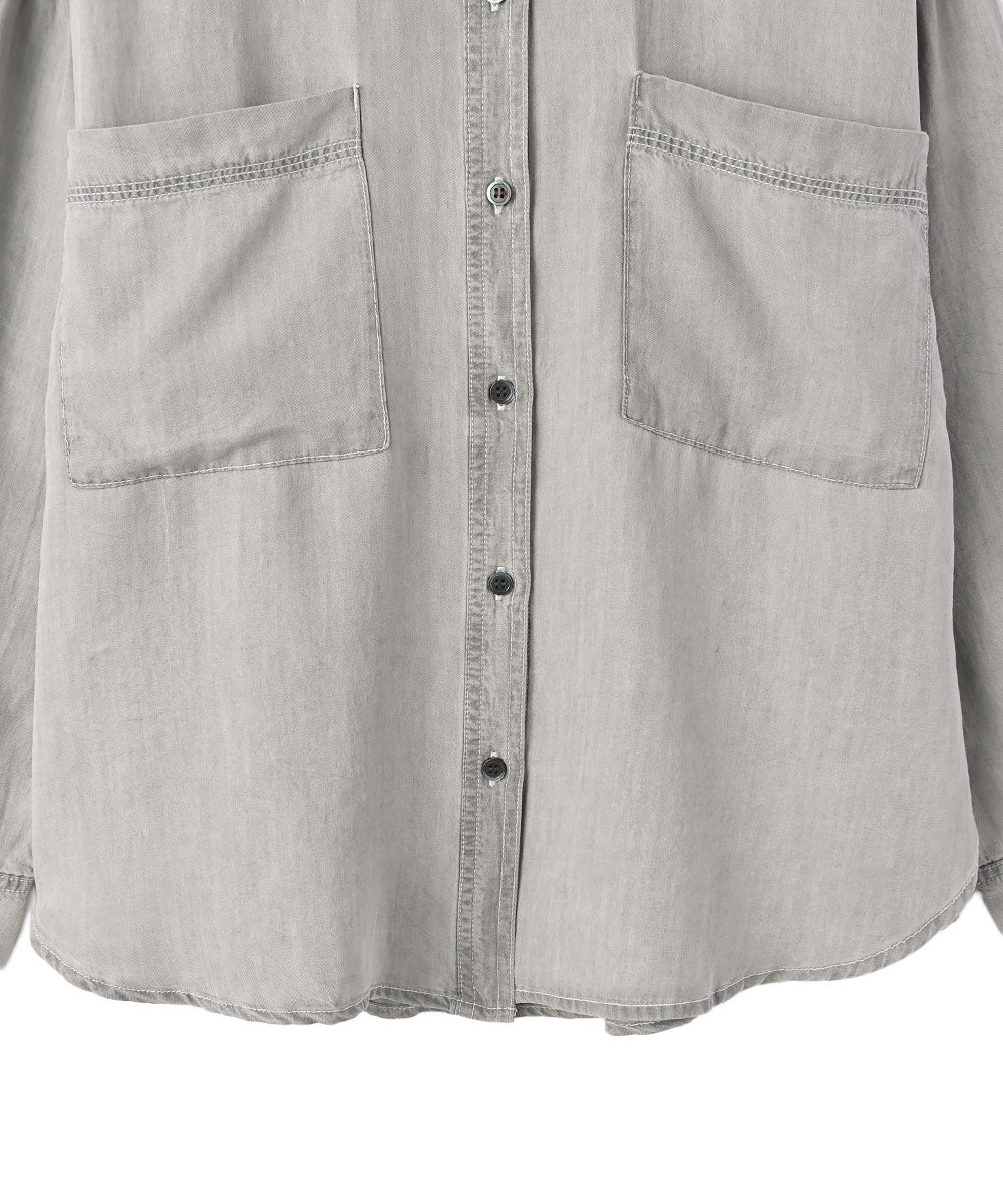 マージュール marjour RELAX DENIM SHIRT （GRAY） GRAY