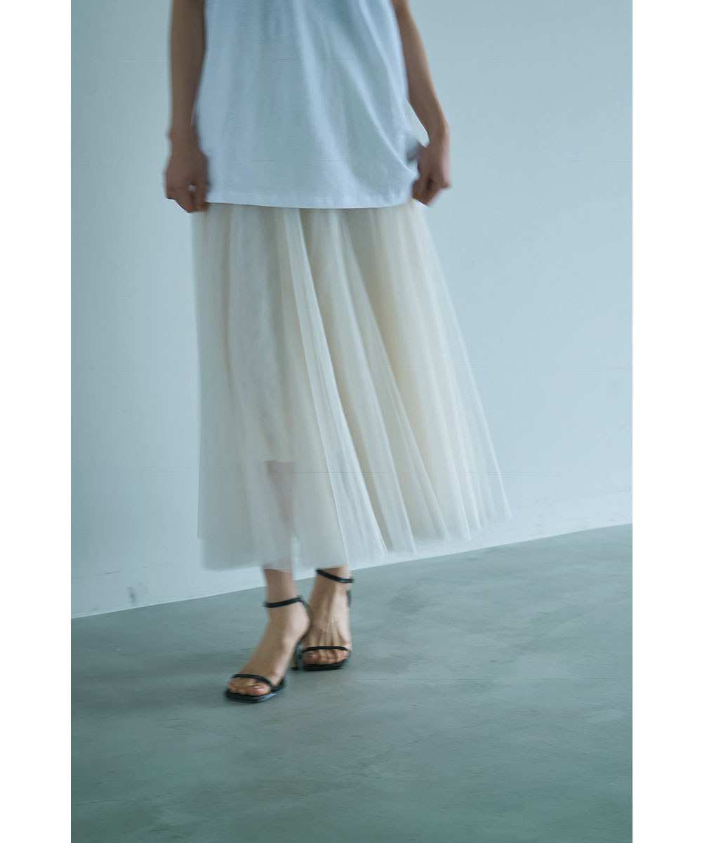 マージュール marjour LAYER TULLE SKIRT （IVORY） IVORY