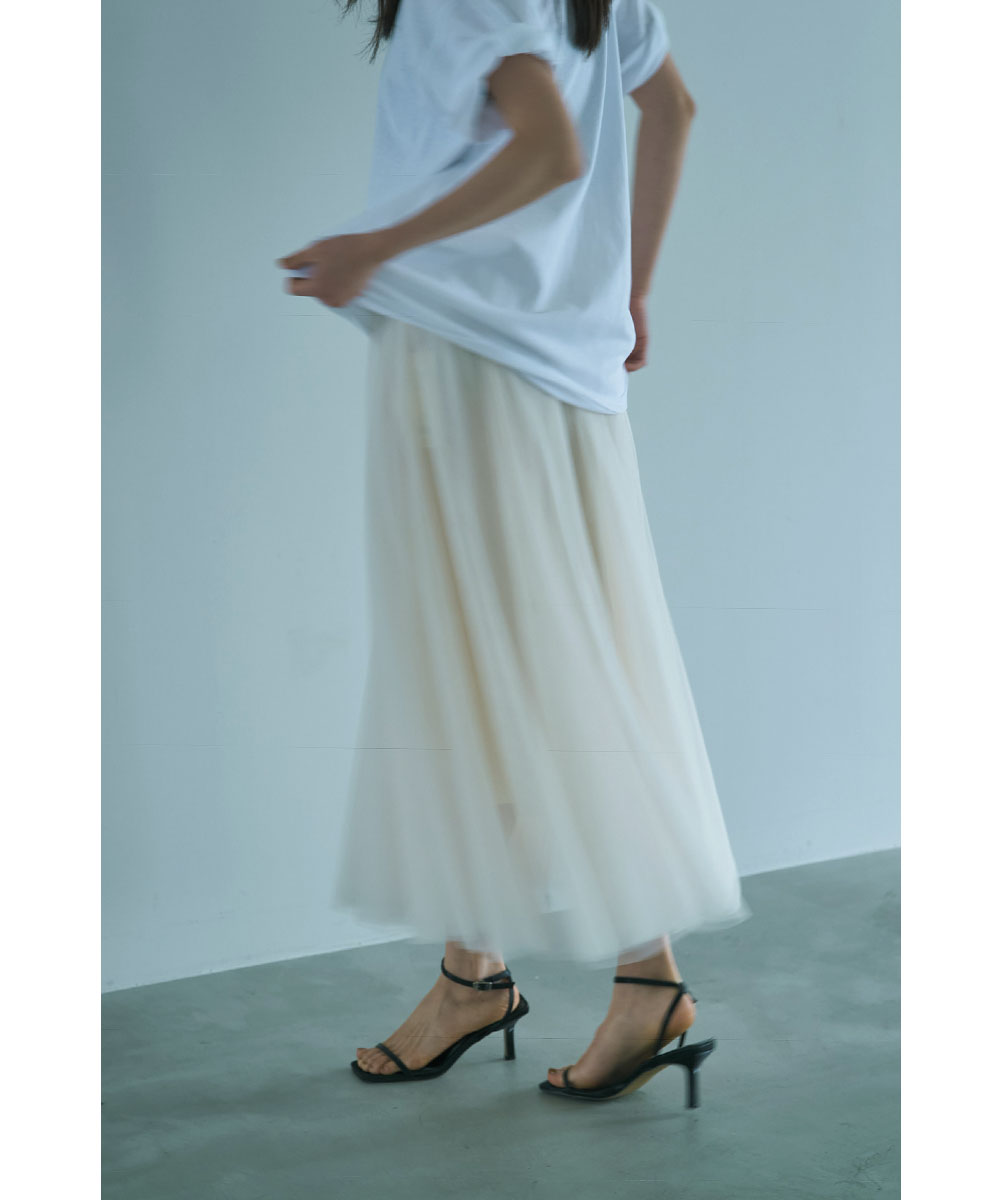 マージュール marjour LAYER TULLE SKIRT （IVORY） IVORY