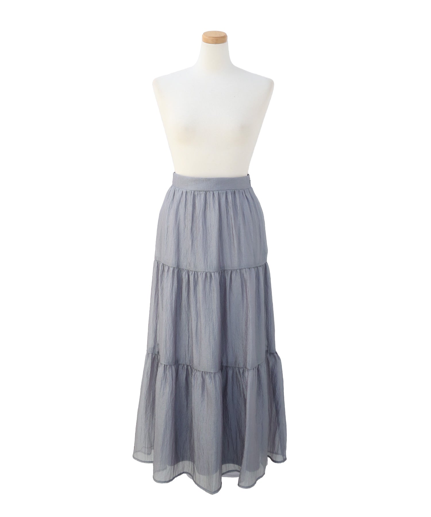 ミエリ インヴァリアント MIELI INVARIANT Sheer Tiered Washer Skirt