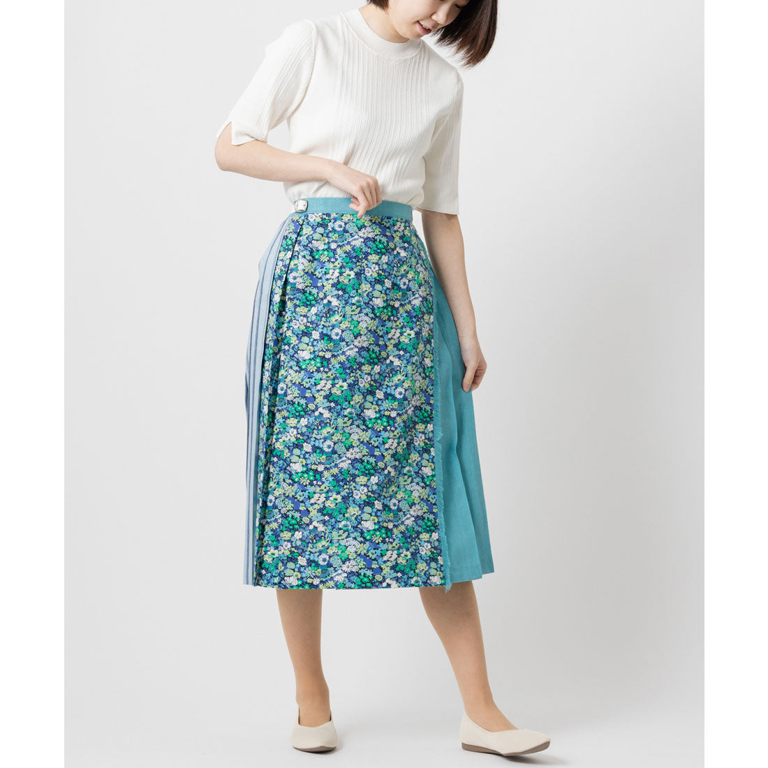 【美品✨】O'NEIL of DUBLINリネンスカート　LIBERTYコラボ オニール x リバティ コラボレーションモデル O'NEIL OF DUBLIN