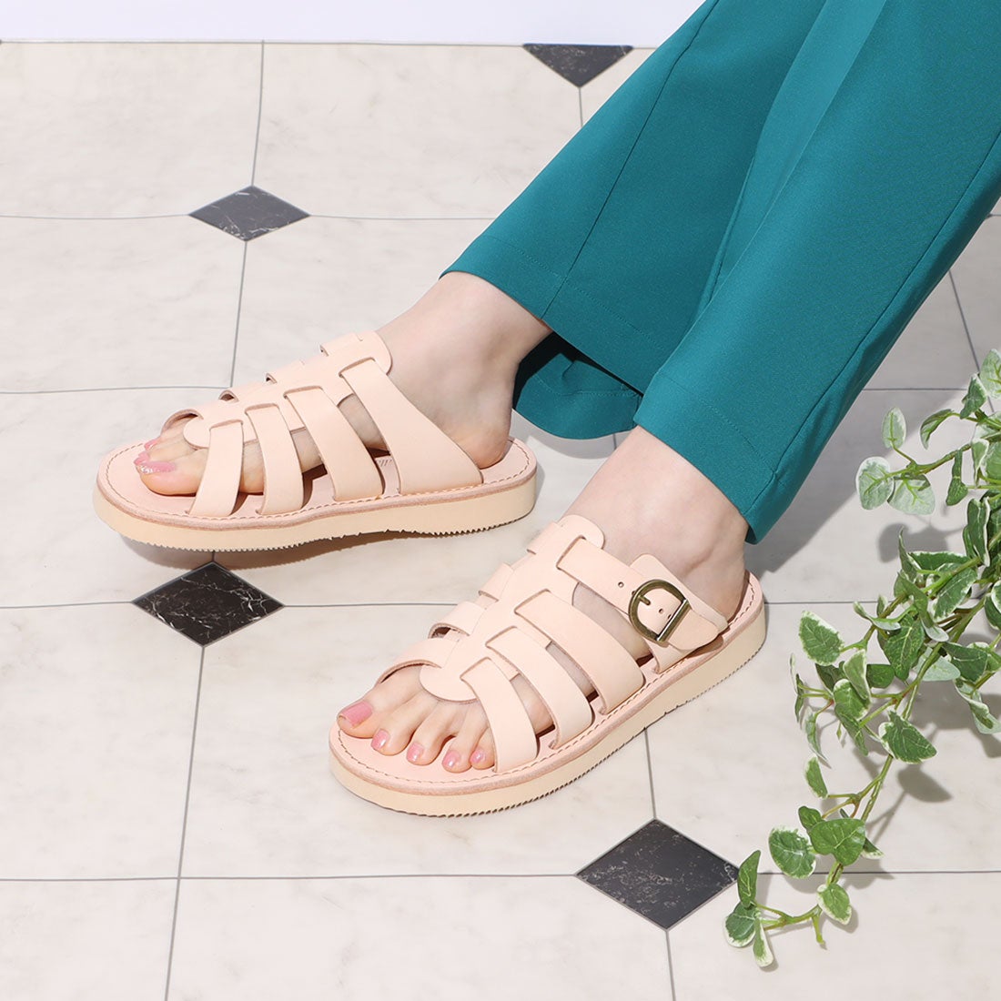 オーガニックハンドルーム Organic handloom レディース サンダル Organic Handloom オーガニックハンドルーム MONTEREAU （ブラウン） ブラウン