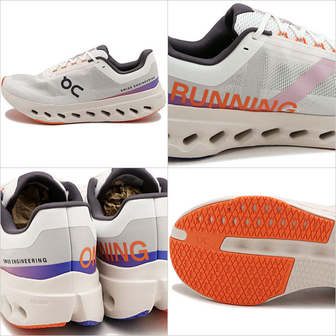 オン On M Cloudsurfer Next White/Flame [3ME30020256 FW24]