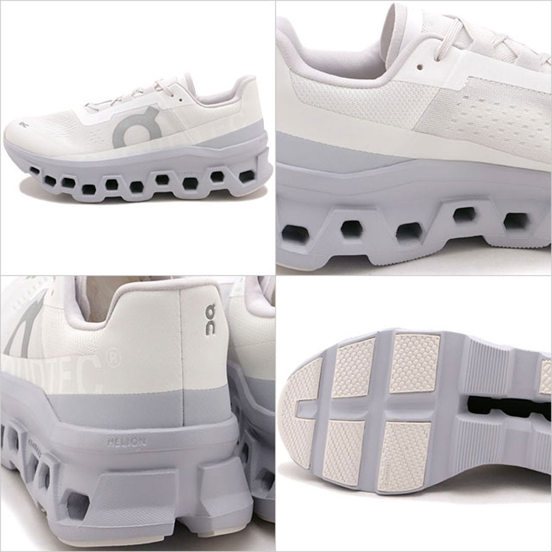 オン On Cloudmonster M White/Glacier [61.97654] （White/Glacier） White/Glacier