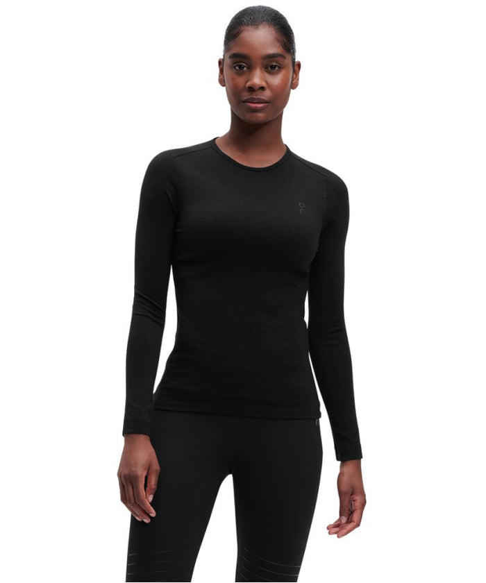 On Merino Long-T Women's black Merino Long-T Black Long Sleeve T-shirt