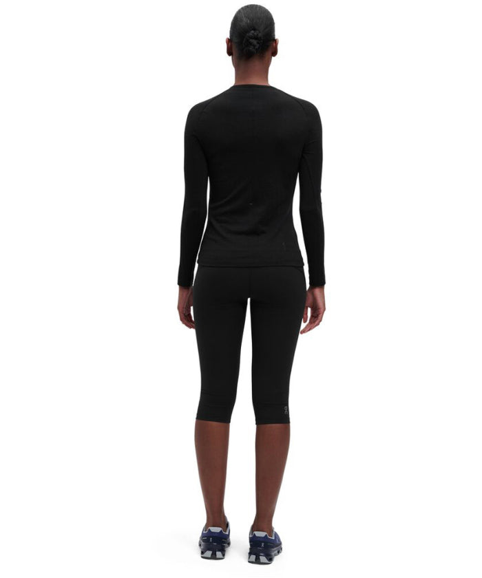 On Merino Long-T Women's black Merino Long-T Black Long Sleeve T-shirt