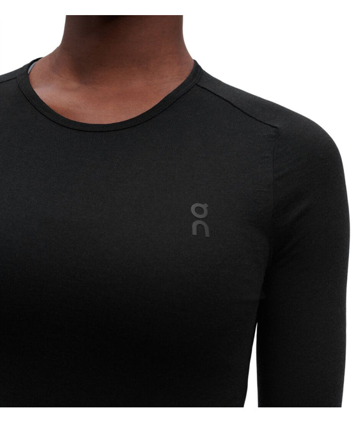 On Merino Long-T Women's black Merino Long-T Black Long Sleeve T-shirt
