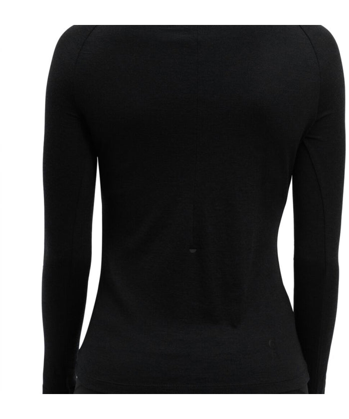 On Merino Long-T Women's black Merino Long-T Black Long Sleeve T-shirt