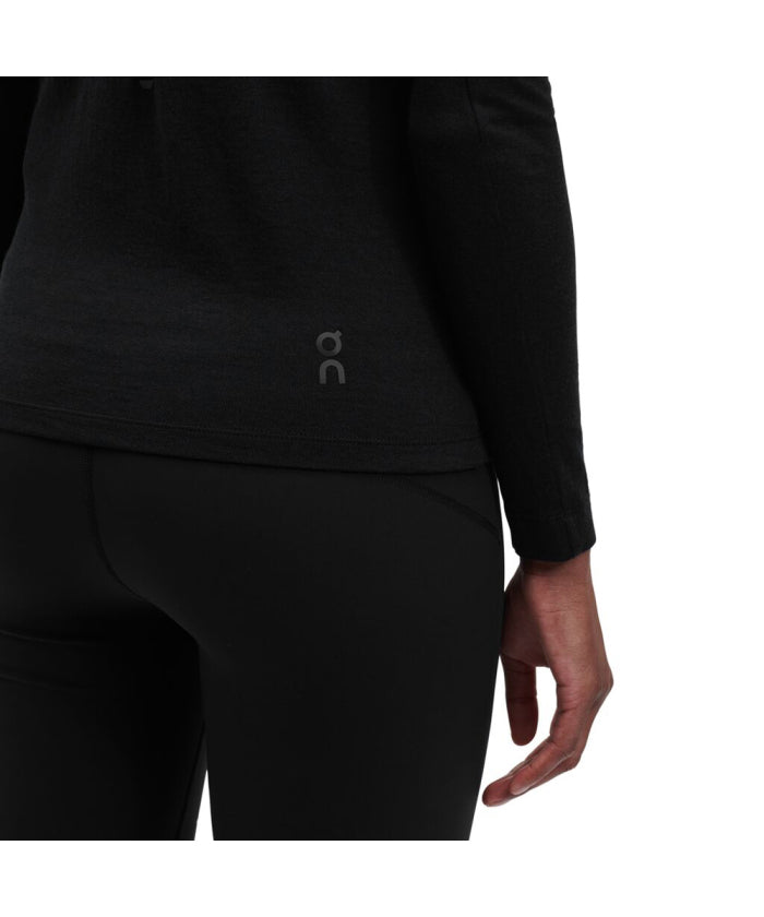 On Merino Long-T Women's black Merino Long-T Black Long Sleeve T-shirt