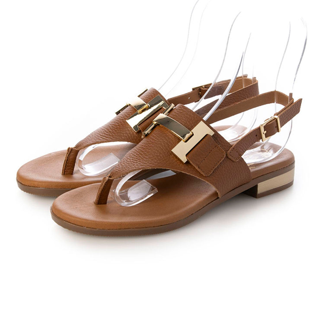 オー マイ サンダルズ Oh my Sandals ラウンドトウオーナメントトングサンダル （ブラウン） ブラウン