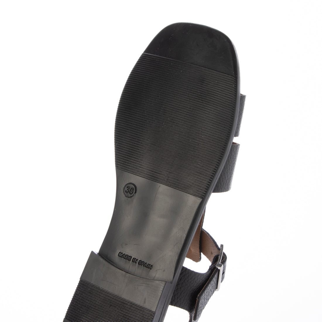 オー マイ サンダルズ Oh my Sandals スクエアトウフラットグルカサンダル （ブラック） ブラック
