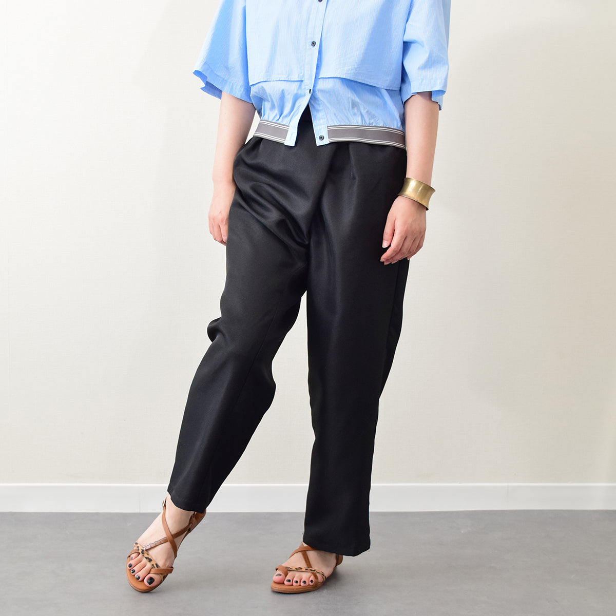 オー マイ サンダルズ Oh my Sandals ラウンドトウストラップフラットサンダル （ブラウンコンビ） ブラウンコンビ