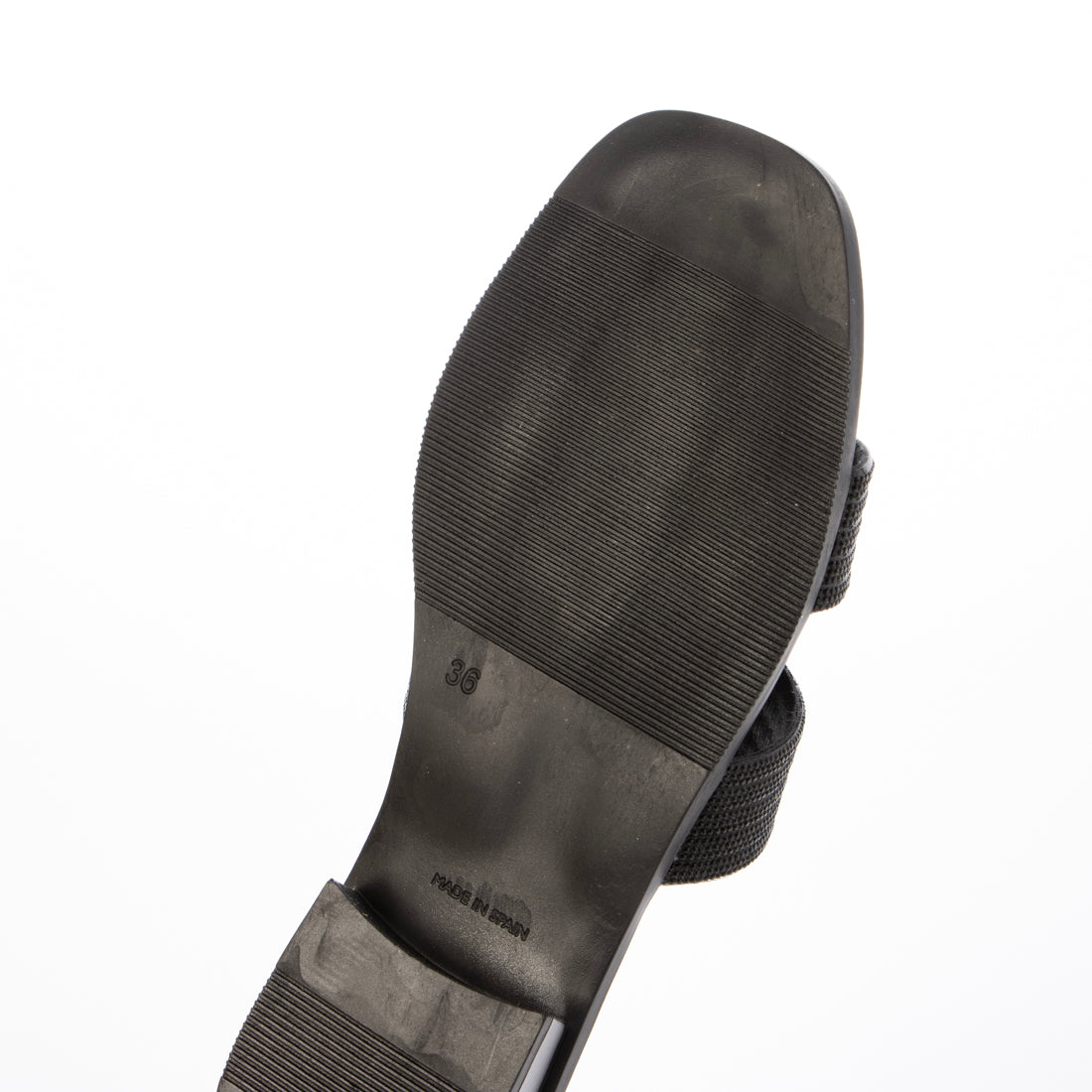 オー マイ サンダルズ Oh my Sandals ラインストーンローヒールサンダル （ブラック） ブラック
