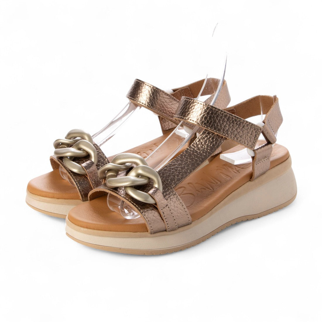 オー マイ サンダルズ Oh my Sandals メタルチェーンベルクロサンダル （シルバー） シルバー