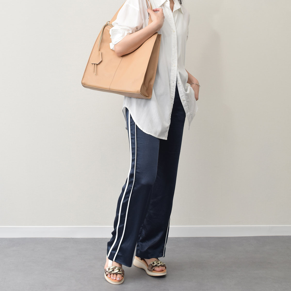 オー マイ サンダルズ Oh my Sandals メタルチェーンベルクロサンダル （シルバー） シルバー