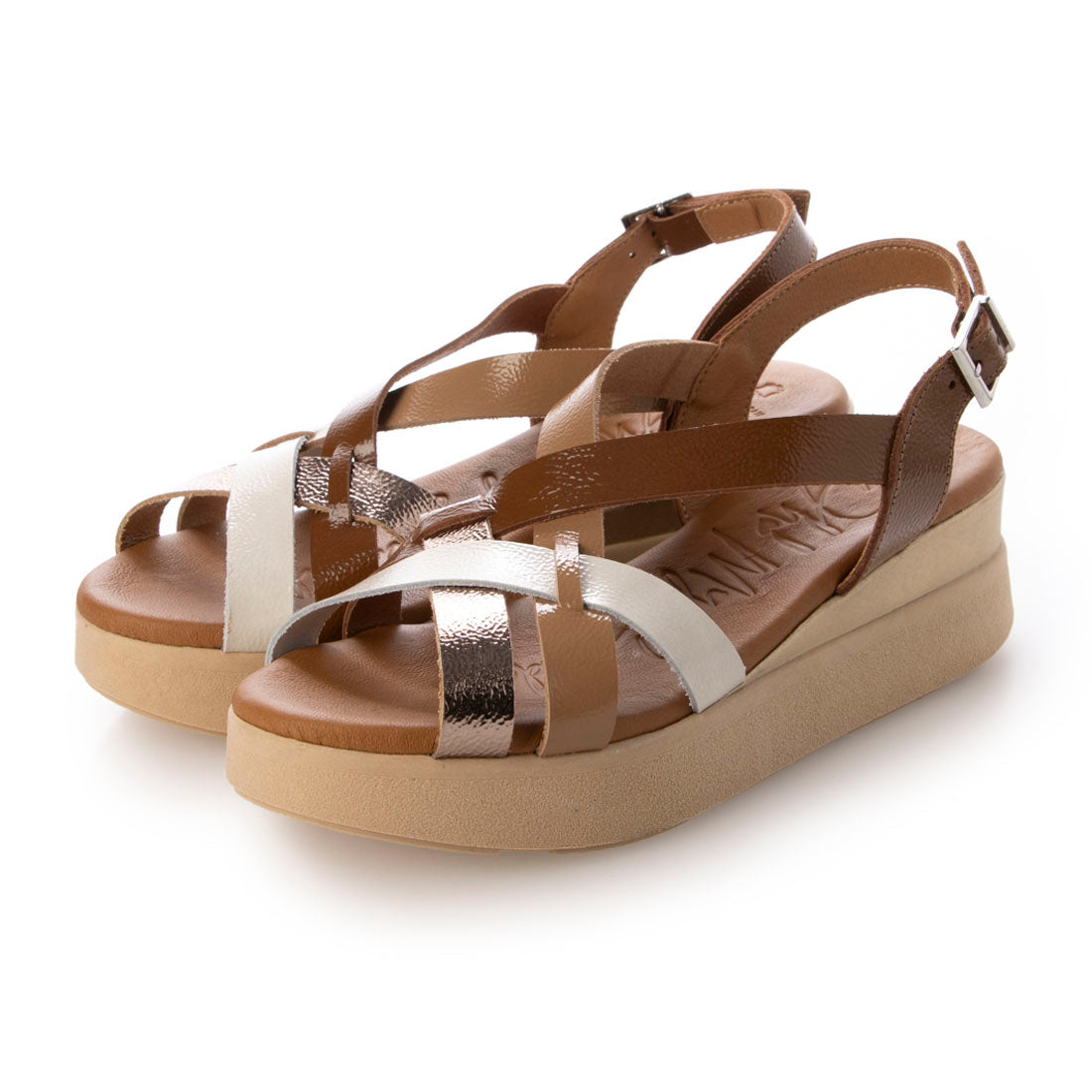 オー マイ サンダルズ Oh my Sandals カラーコンビ厚底サンダル （ブラウンコンビ） ブラウンコンビ