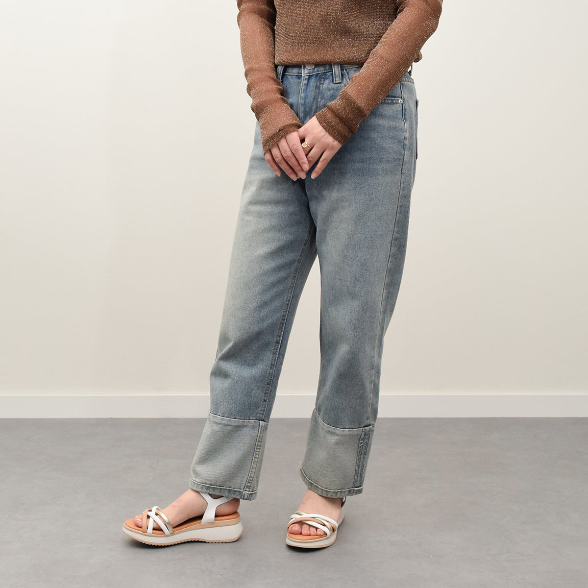 オー マイ サンダルズ Oh my Sandals 厚底アンクルストラップサンダル （ホワイトコンビ） ホワイトコンビ