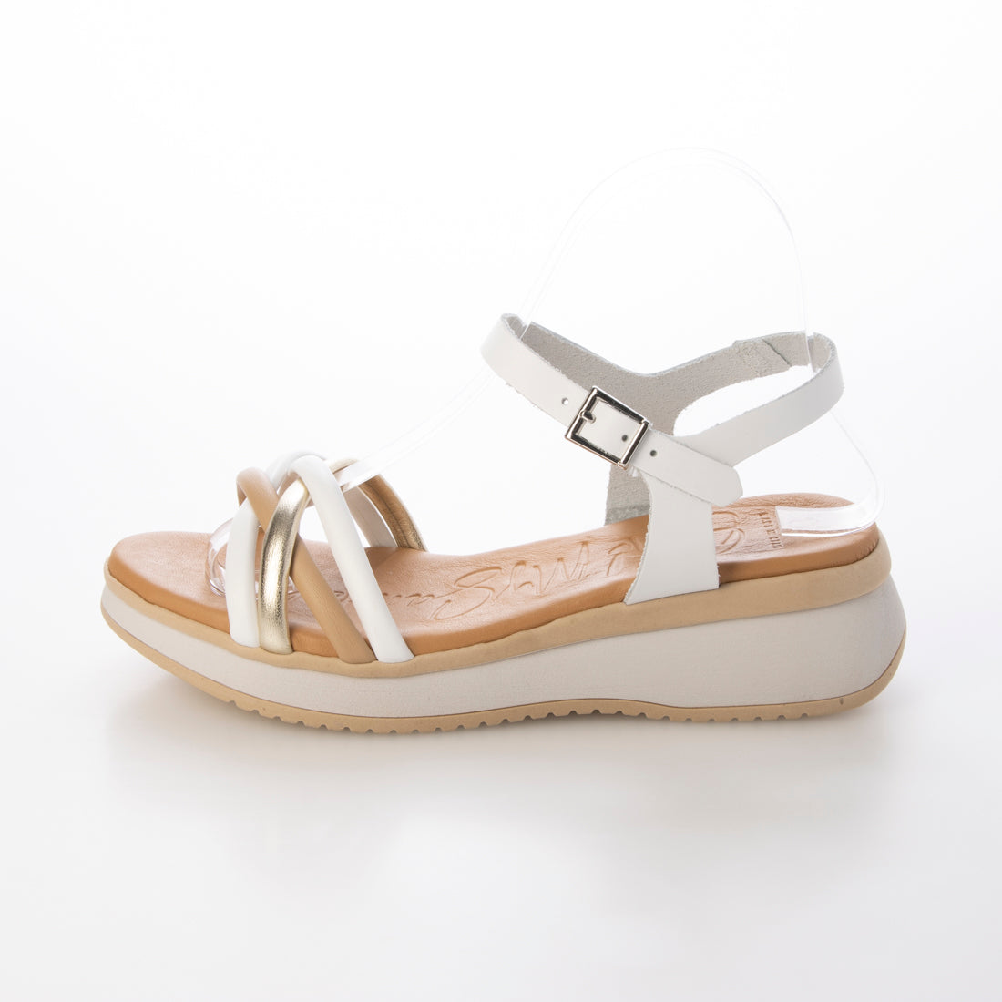 オー マイ サンダルズ Oh my Sandals 厚底アンクルストラップサンダル （ホワイトコンビ） ホワイトコンビ