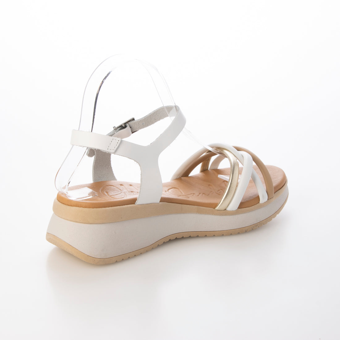 オー マイ サンダルズ Oh my Sandals 厚底アンクルストラップサンダル （ホワイトコンビ） ホワイトコンビ
