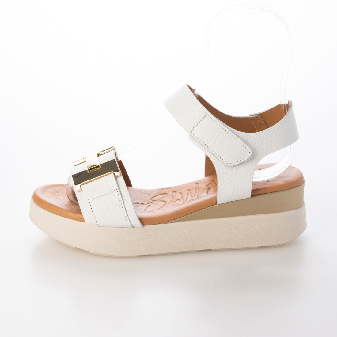 オー マイ サンダルズ Oh my Sandals メタルオーナメント厚底サンダル （ホワイト） ホワイト