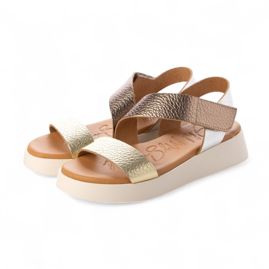 オー マイ サンダルズ Oh my Sandals クッションインソール厚底サンダル （ゴールドコンビ） ゴールドコンビ