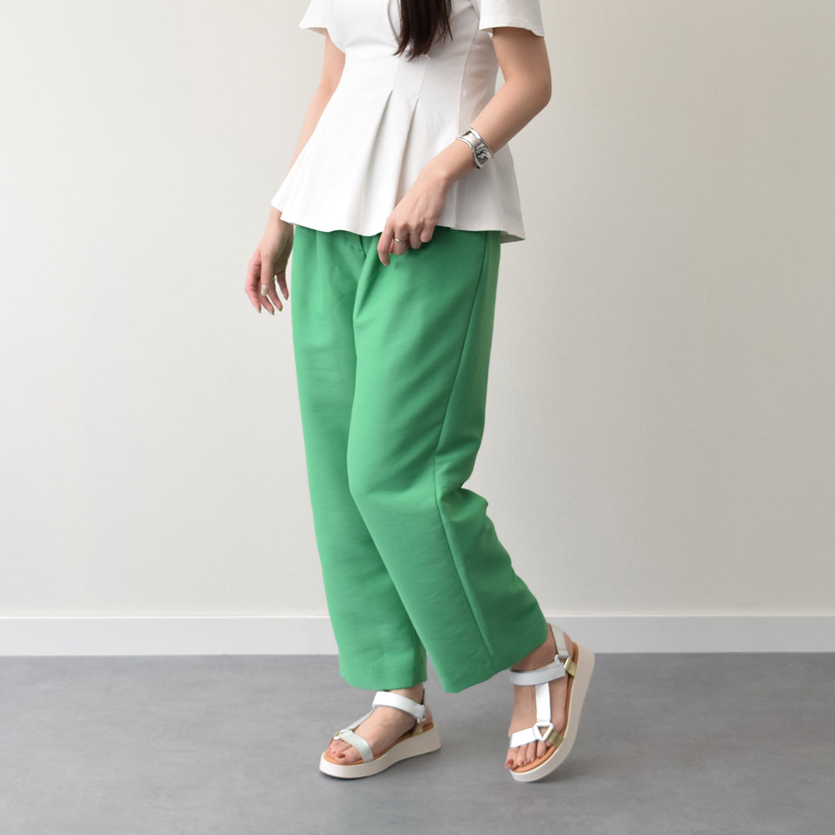 オー マイ サンダルズ Oh my Sandals カラーコンビ厚底ベルクロサンダル （シルバーコンビ） シルバーコンビ