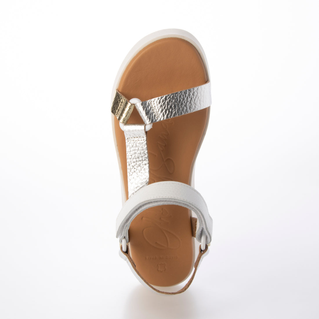 オー マイ サンダルズ Oh my Sandals カラーコンビ厚底ベルクロサンダル （シルバーコンビ） シルバーコンビ