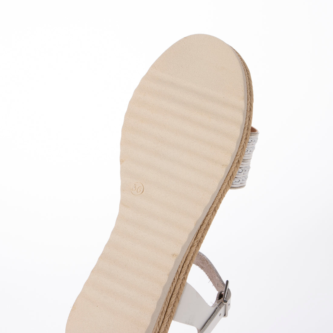 オー マイ サンダルズ Oh my Sandals 異素材コンビアンクルストラップサンダル （ホワイトコンビ） ホワイトコンビ