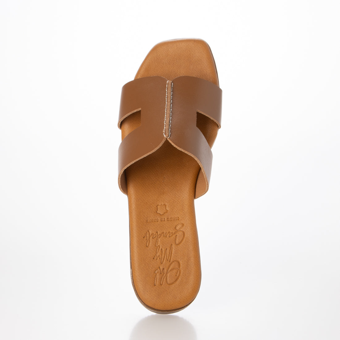 オー マイ サンダルズ Oh my Sandals スクエアトウフラットレザーサンダル （ROBLE） ROBLE