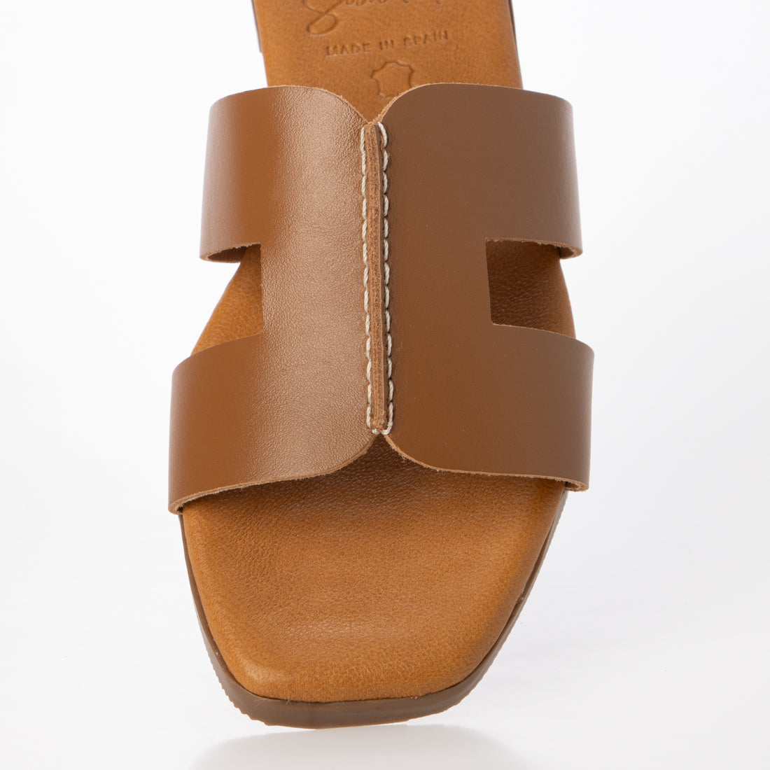 オー マイ サンダルズ Oh my Sandals スクエアトウフラットレザーサンダル （ROBLE） ROBLE