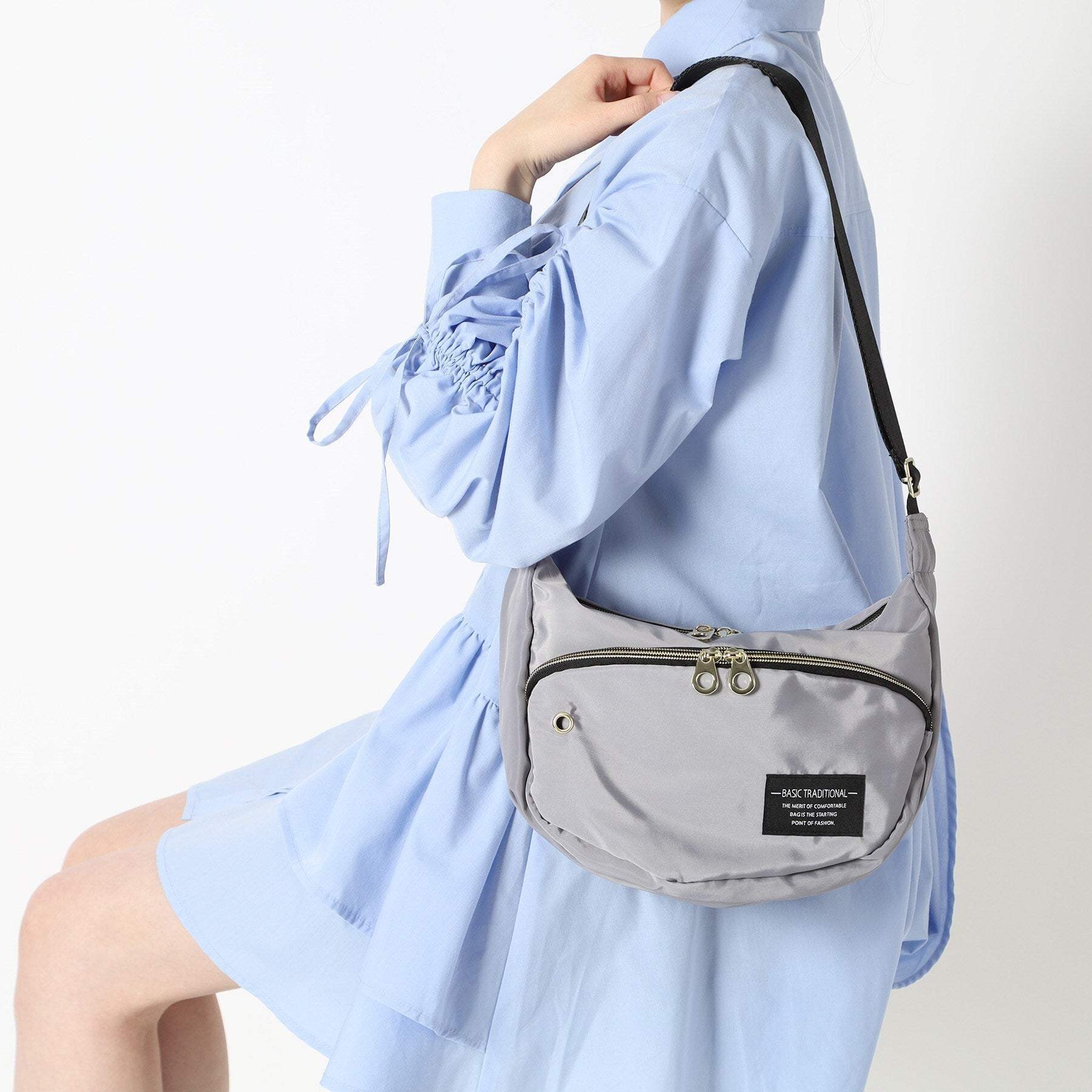 オーバータッシェ Ober Tashe 防花粉 軽量 高密度ポリ半月ミニショルダー