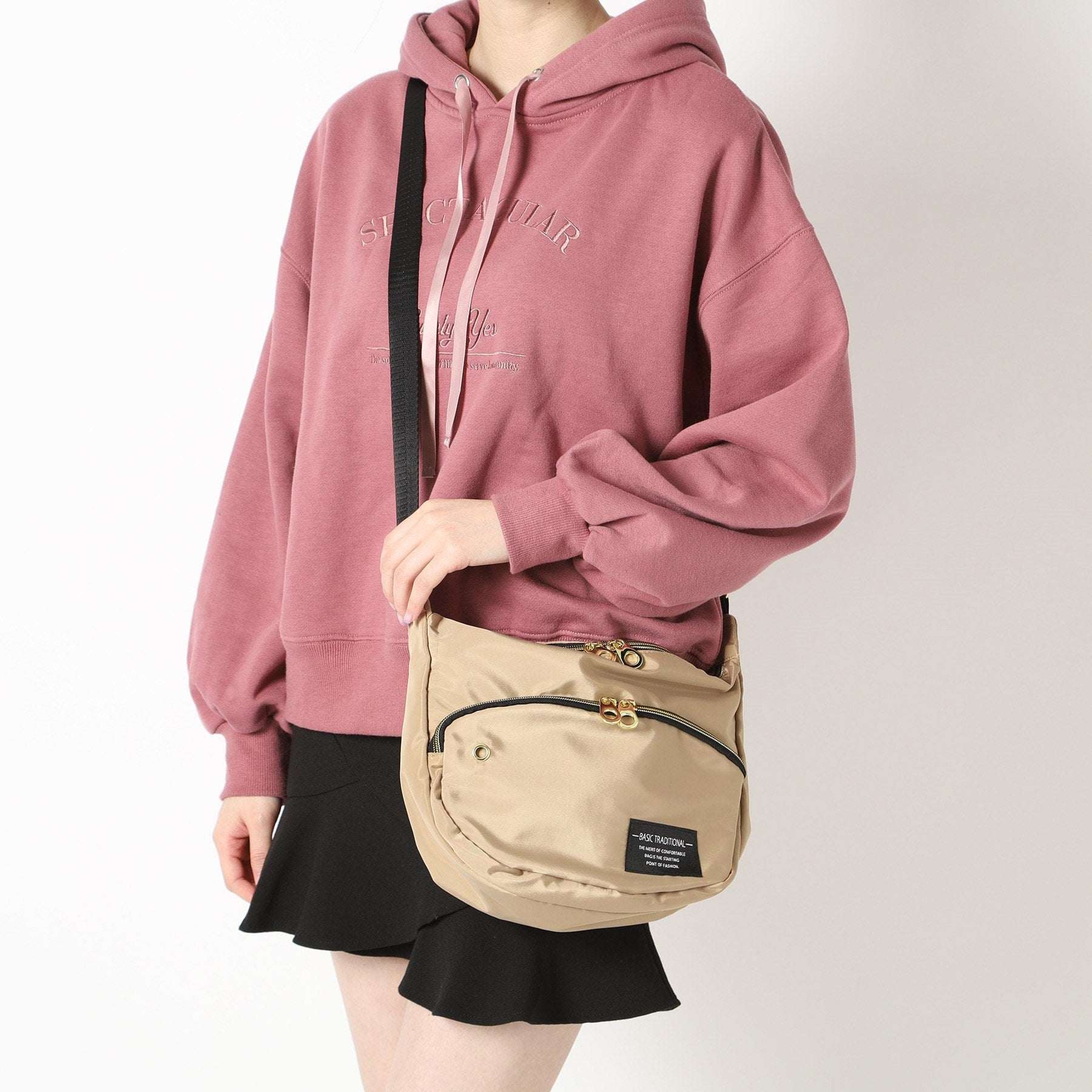 オーバータッシェ Ober Tashe 防花粉 軽量 高密度ポリ半月ミニショルダー