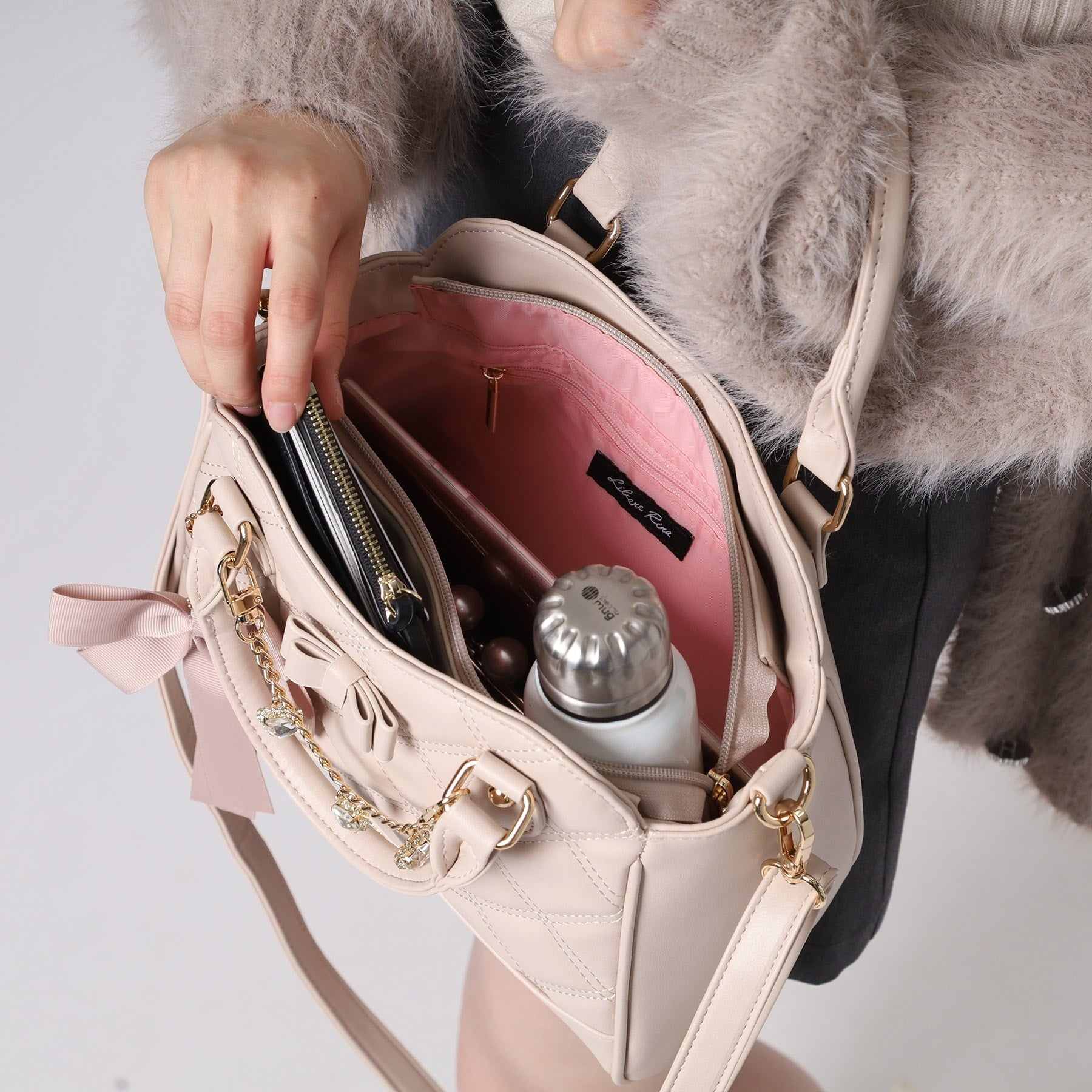 Over Tashe W Quilted Charm 2WAY Boston