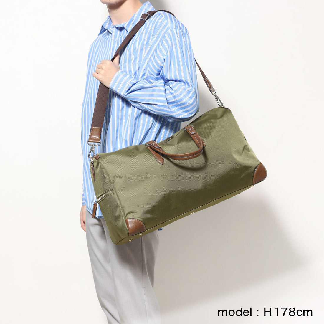 ＜ロングセラー＞【テレビ ドラマ着用アイテム】オティアス Otias / 1680デニールナイロン×白化レザータイプ合皮 2WAYボストンバッグ/ショルダーバッグ