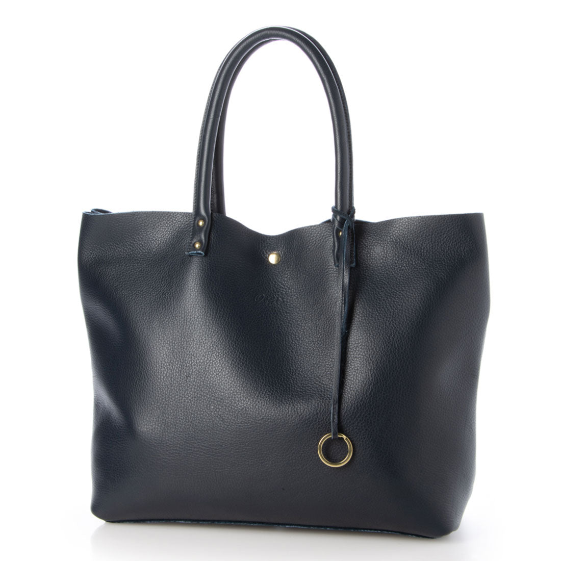 Otias Shrink-embossed leather tote bag with bag-in-bag