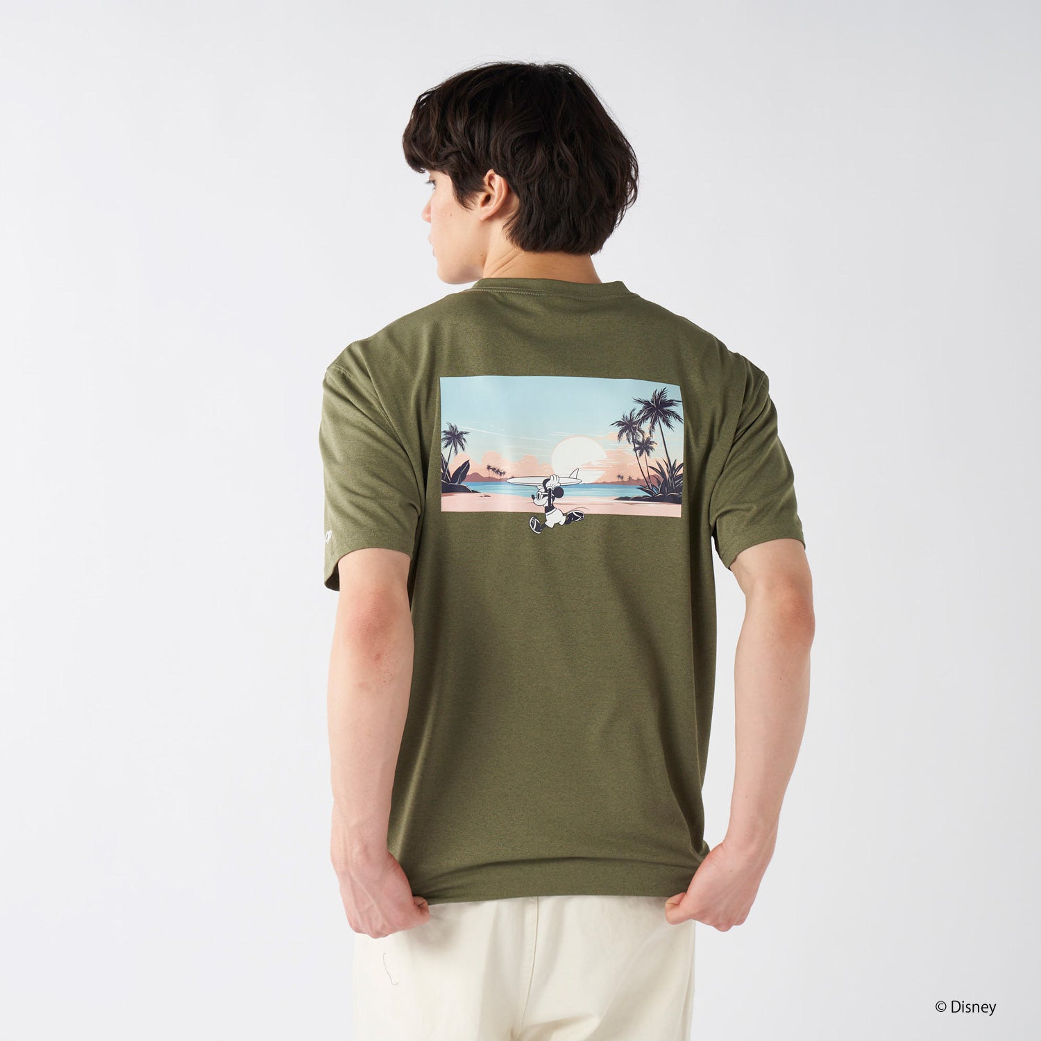 ミッキー/水陸両用半袖Tシャツ/メンズ KH