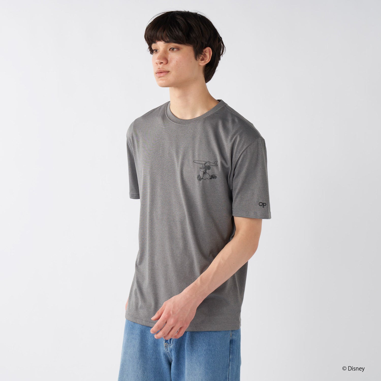 ミッキー/水陸両用半袖Tシャツ/メンズ CGY