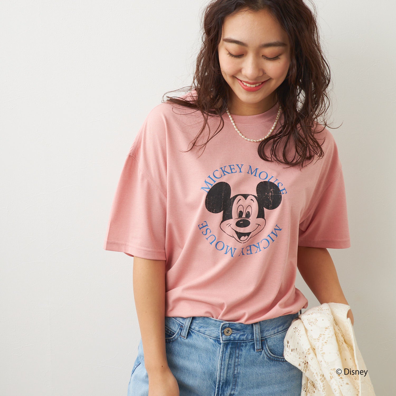 ミッキー/水陸両用半袖Tシャツ/レディース PK