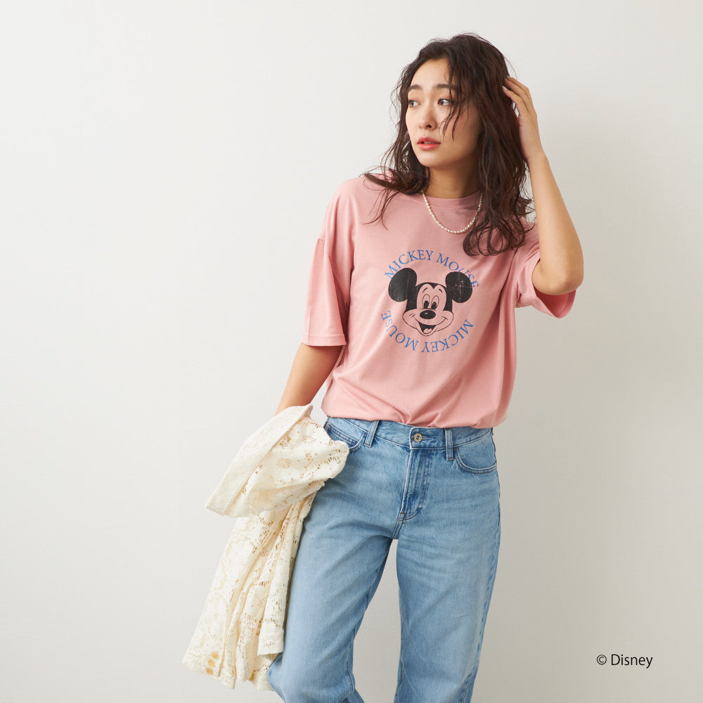 ミッキー/水陸両用半袖Tシャツ/レディース PK