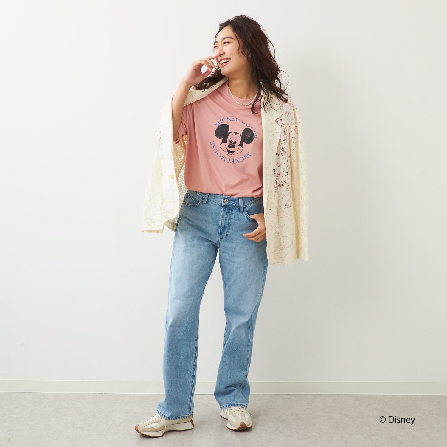 ミッキー/水陸両用半袖Tシャツ/レディース PK